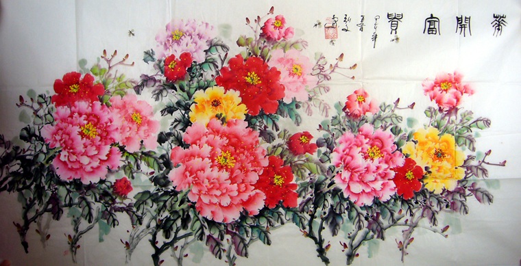 牡丹画 四尺国画牡丹图- 第一字画网Powered by Hishop